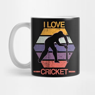 Cricket Saying I love Cricket Vintage Mug